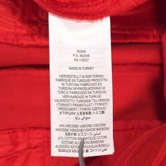 Boden Women’s Straight Wide Leg Trousers Pants Red Viscose Cotton R0249 Size 10R - Picture 11 of 12